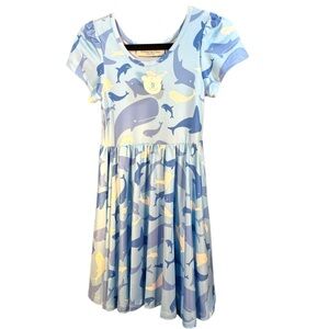 Charlie’s Project Girls Twirl Dress Sea Life Whales Dolphins Blue New Size 5/6